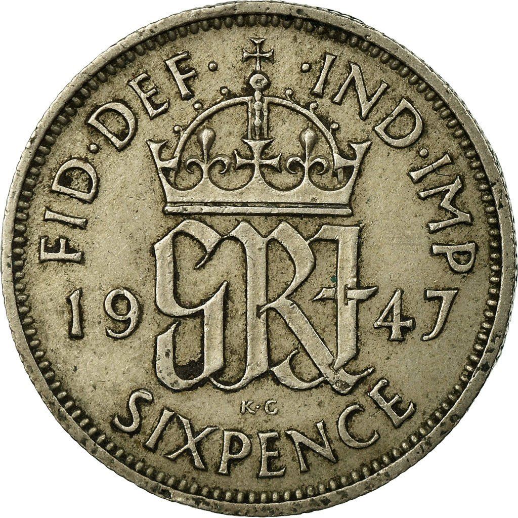 United Kingdom 6 Pence - George VI 2nd coinage | Coin KM862 1947 - 1948