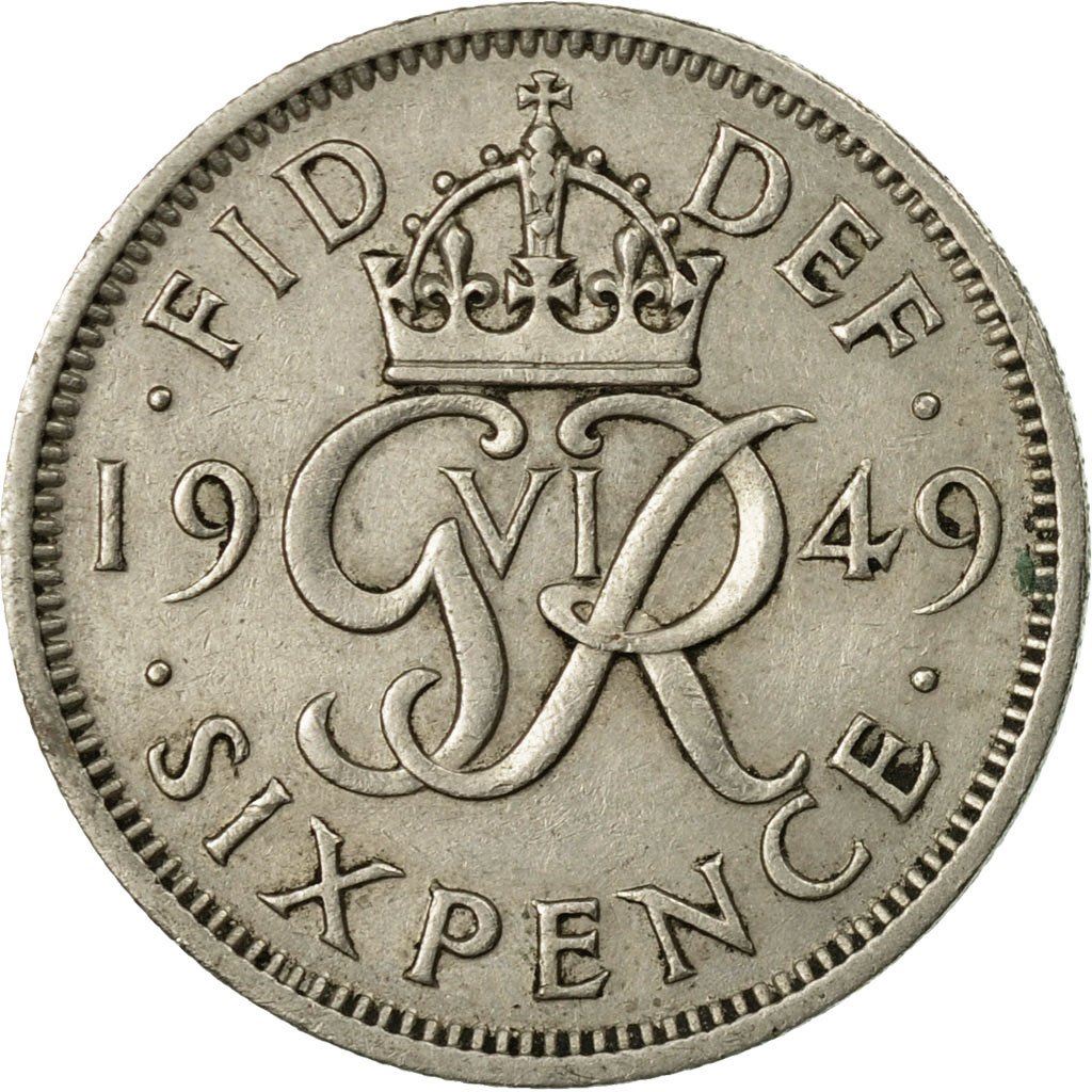 United Kingdom 6 Pence - George VI 3rd coinage | Coin KM875 1949 - 1952