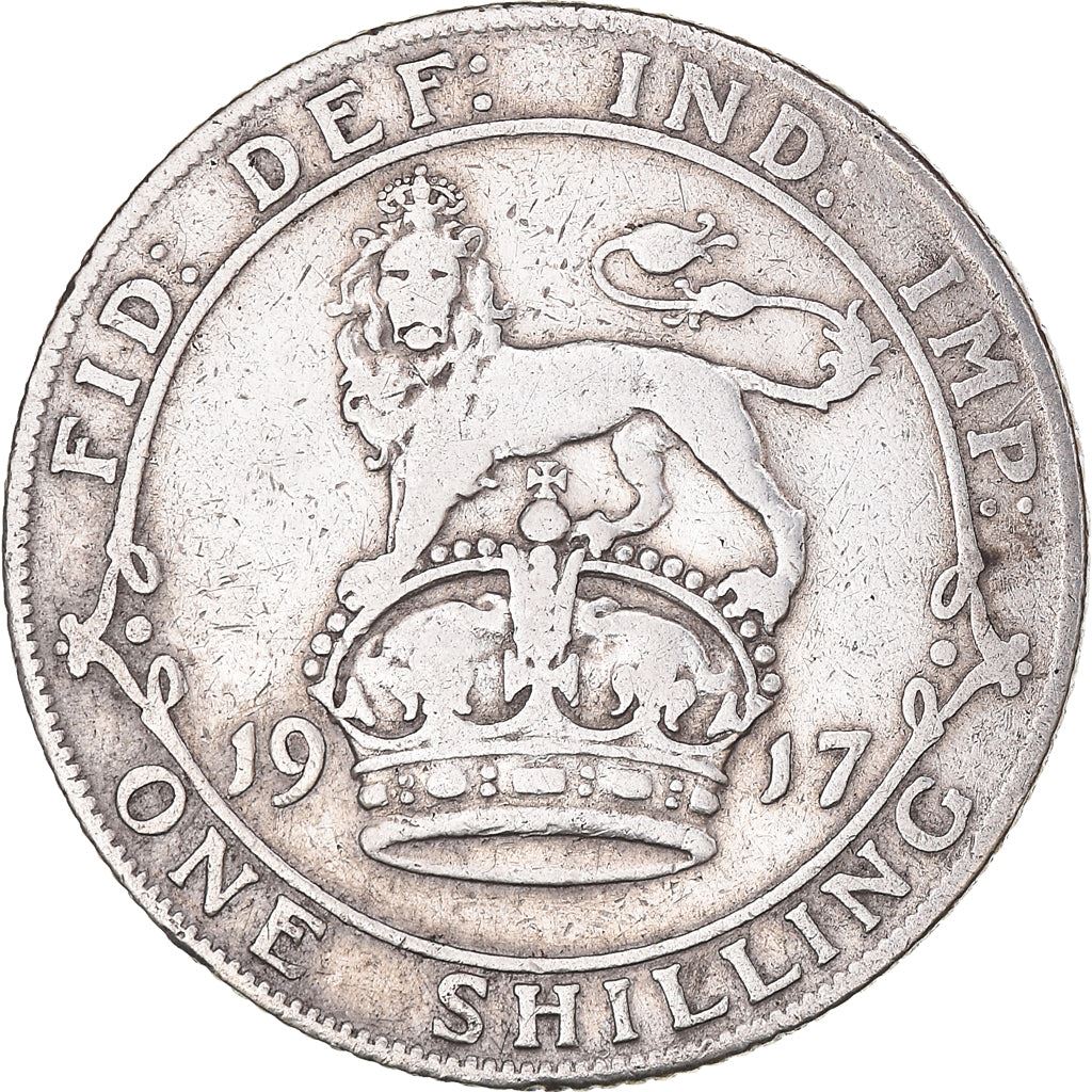 United Kingdom | British 1 Shilling Coin | Silver | King George V | KM816 | 1911 - 1919