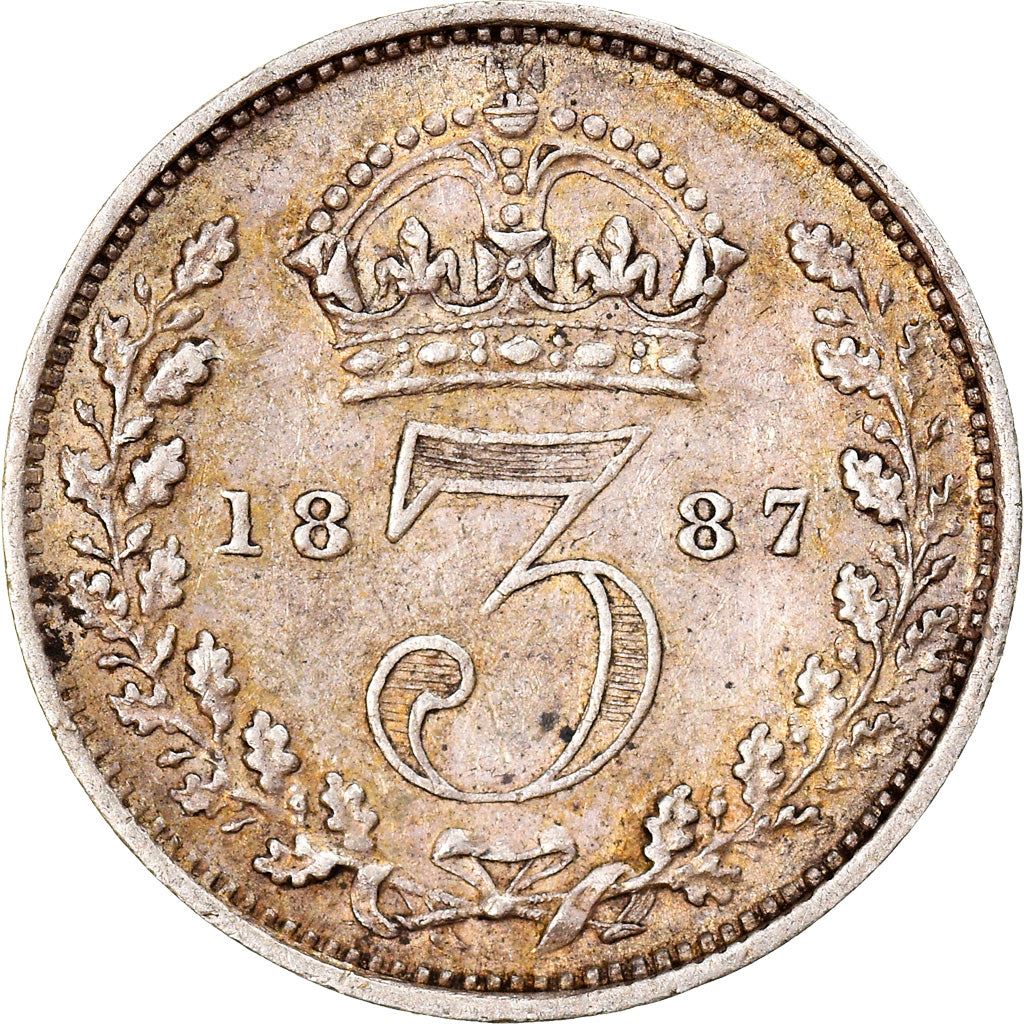 United Kingdom | British 3 Pence Coin | Queen Victoria | Silver | KM758 | 1887 - 1893