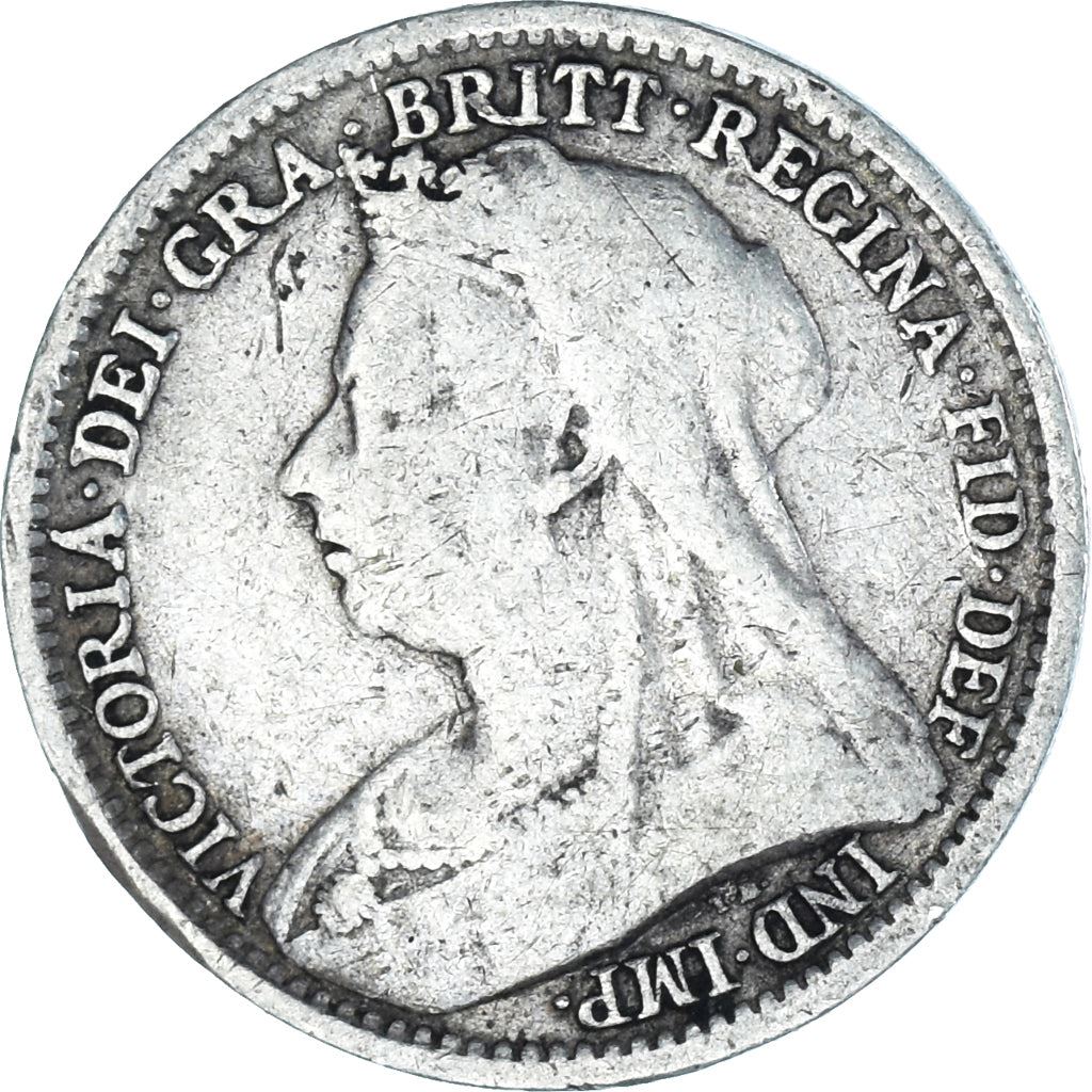 United Kingdom | British 3 Pence Coin | Silver | Queen Victoria | KM777 | 1893 - 1901