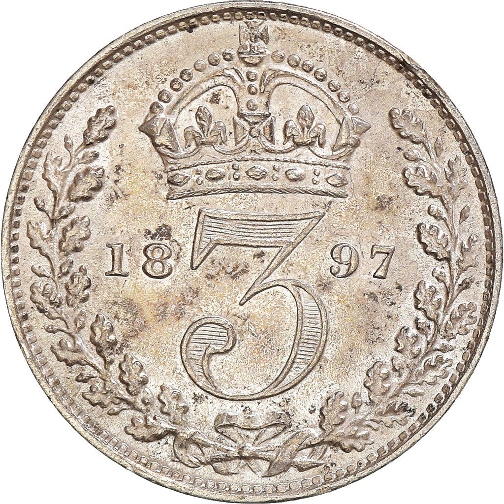 United Kingdom | British 3 Pence Coin | Silver | Queen Victoria | KM777 | 1893 - 1901