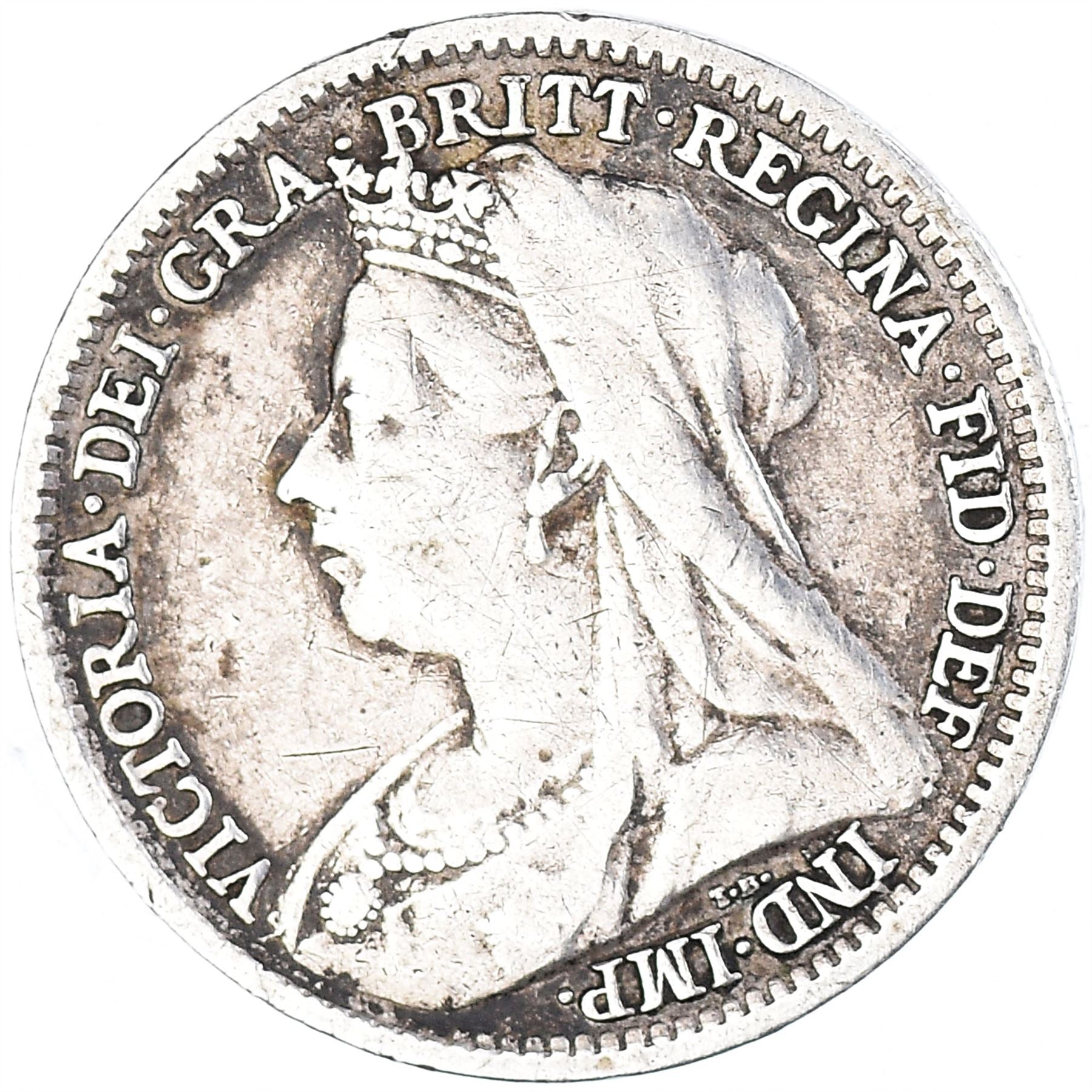 United Kingdom | British 3 Pence Coin | Silver | Queen Victoria | KM777 | 1893 - 1901