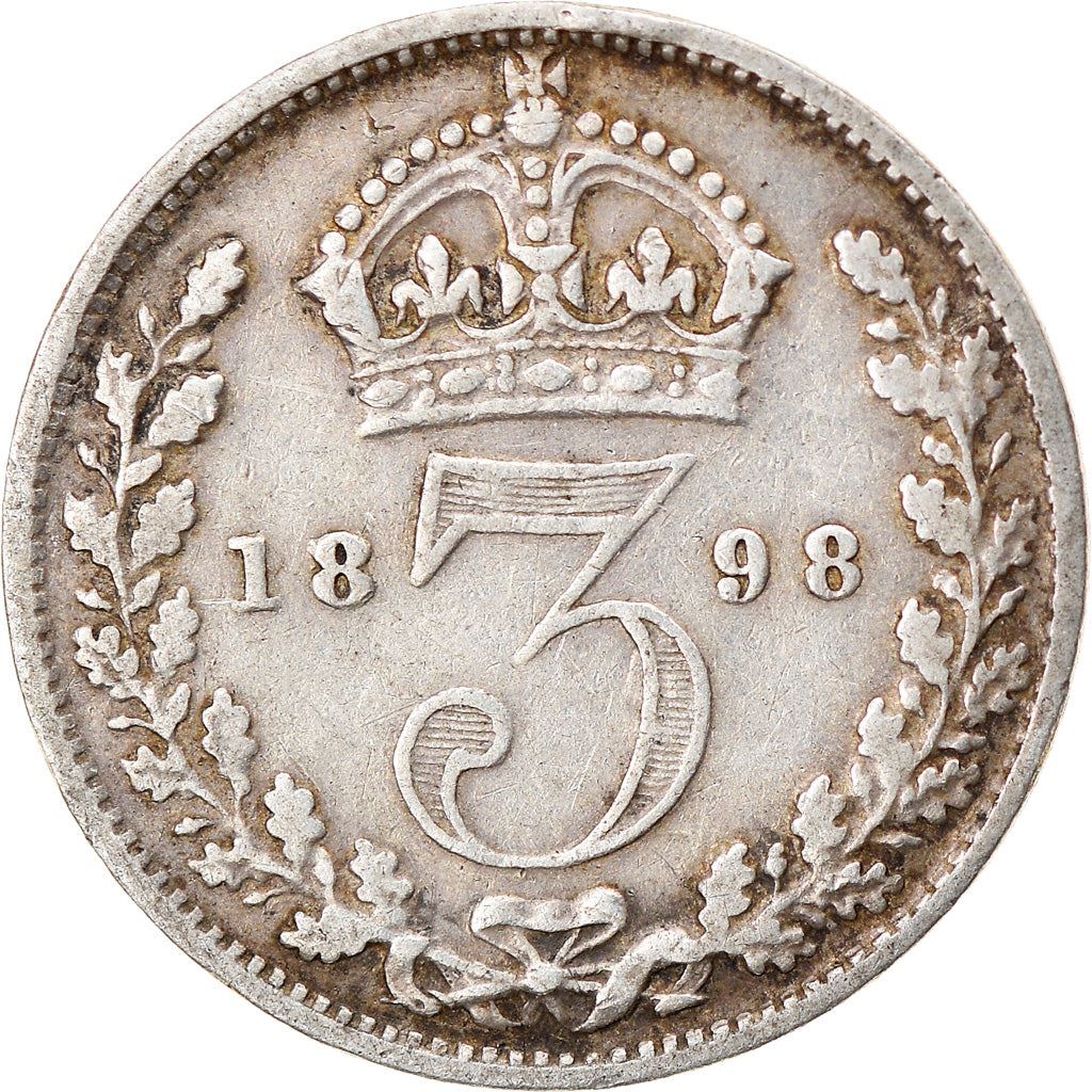 United Kingdom | British 3 Pence Coin | Silver | Queen Victoria | KM777 | 1893 - 1901