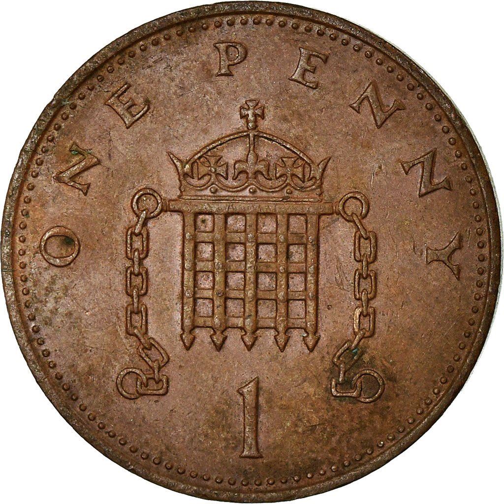 United Kingdom Coin 1 Penny | Elizabeth II 2nd portrait | 1982 - 1984