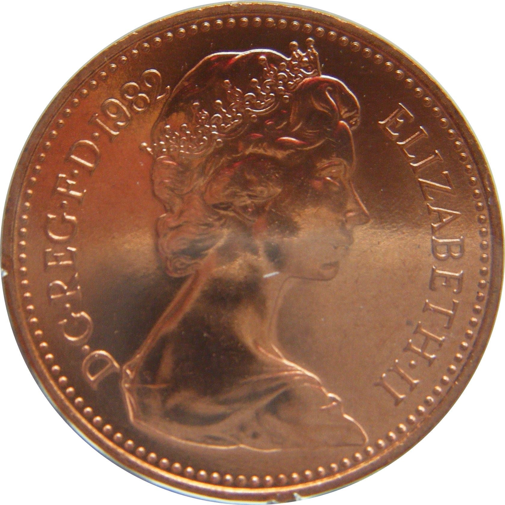 United Kingdom Coin 1 Penny | Elizabeth II 2nd portrait | 1982 - 1984