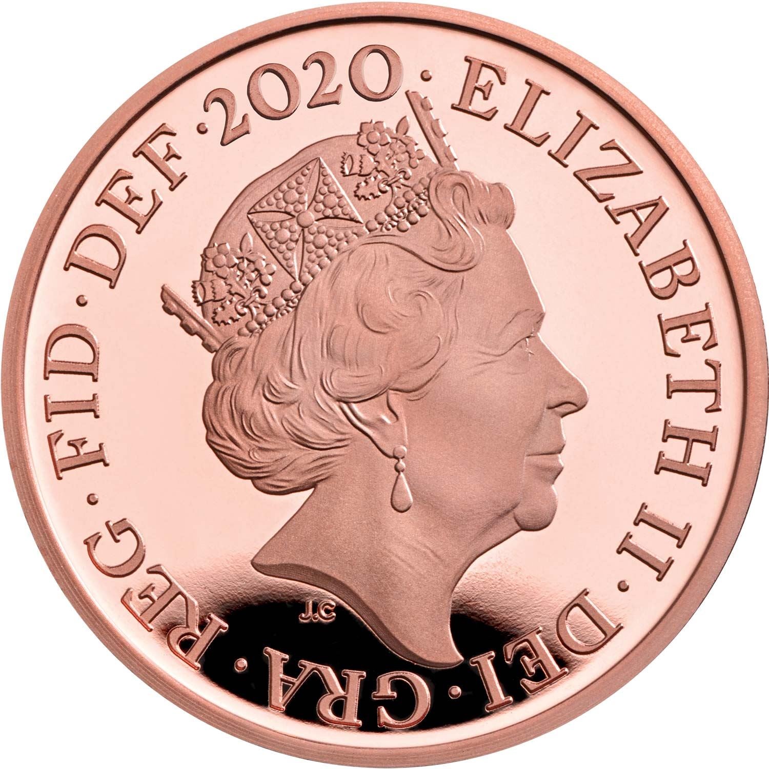 United Kingdom Coin 1 Penny | Elizabeth II 5th portrait | Royal Shield | 2015 - 2021