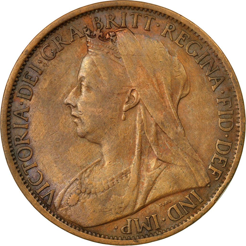 United Kingdom Coin 1 Penny | Victoria 3rd portrait | 1895 - 1901