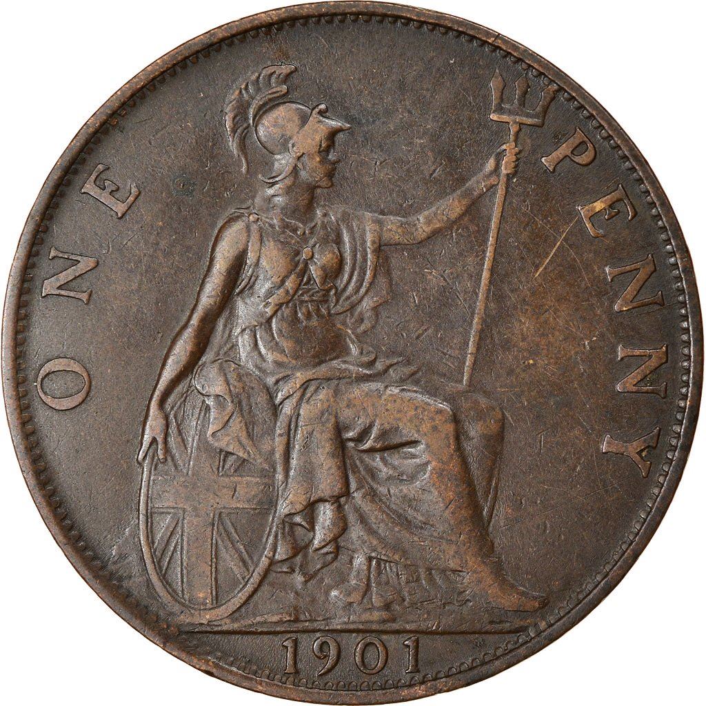 United Kingdom Coin 1 Penny | Victoria 3rd portrait | 1895 - 1901