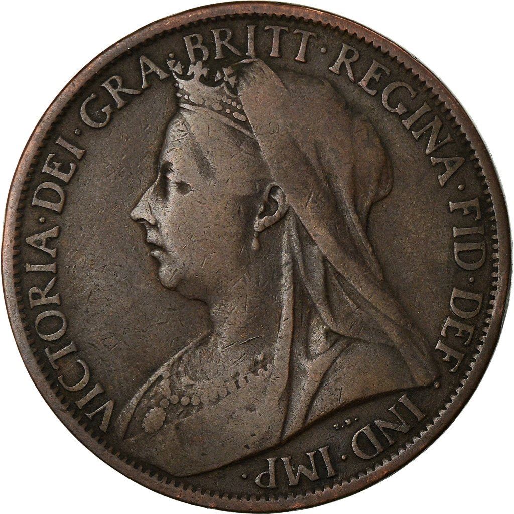 United Kingdom Coin 1 Penny | Victoria 3rd portrait | 1895 - 1901