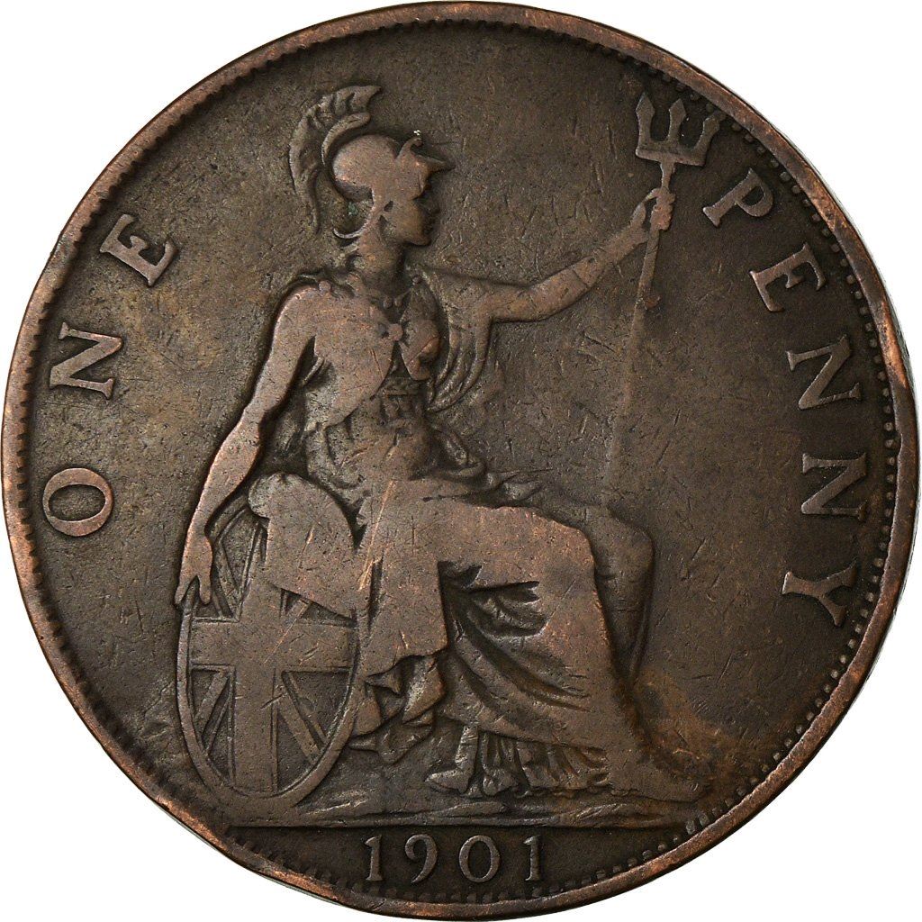 United Kingdom Coin 1 Penny | Victoria 3rd portrait | 1895 - 1901