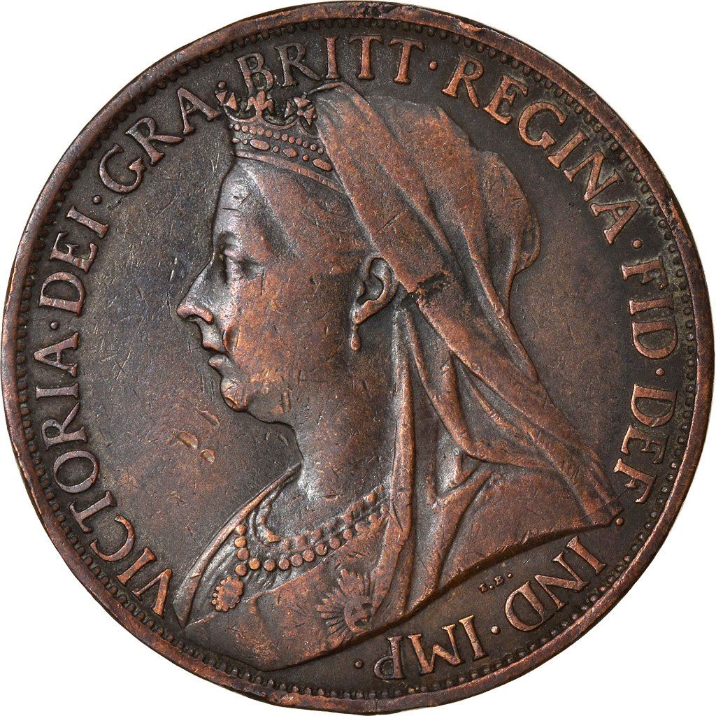 United Kingdom Coin 1 Penny | Victoria 3rd portrait | 1895 - 1901