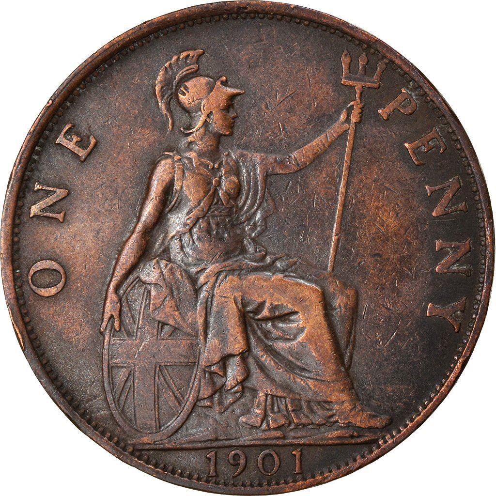 United Kingdom Coin 1 Penny | Victoria 3rd portrait | 1895 - 1901