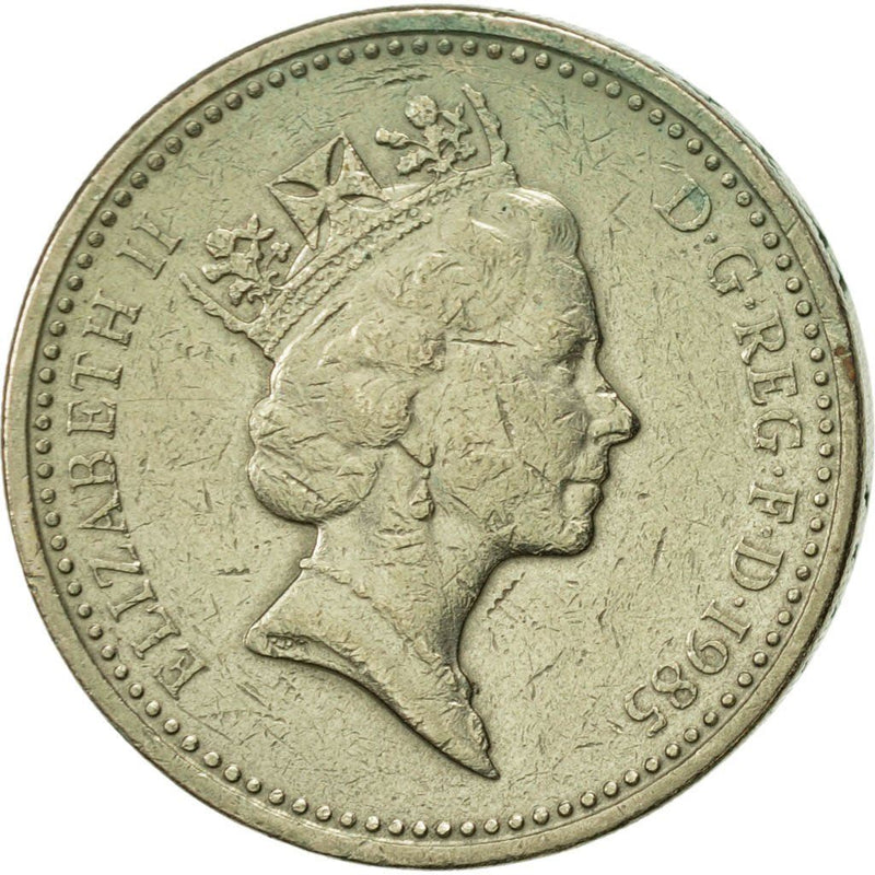 United Kingdom Coin 1 Pound Elizabeth II 3rd portrait Welsh Leek