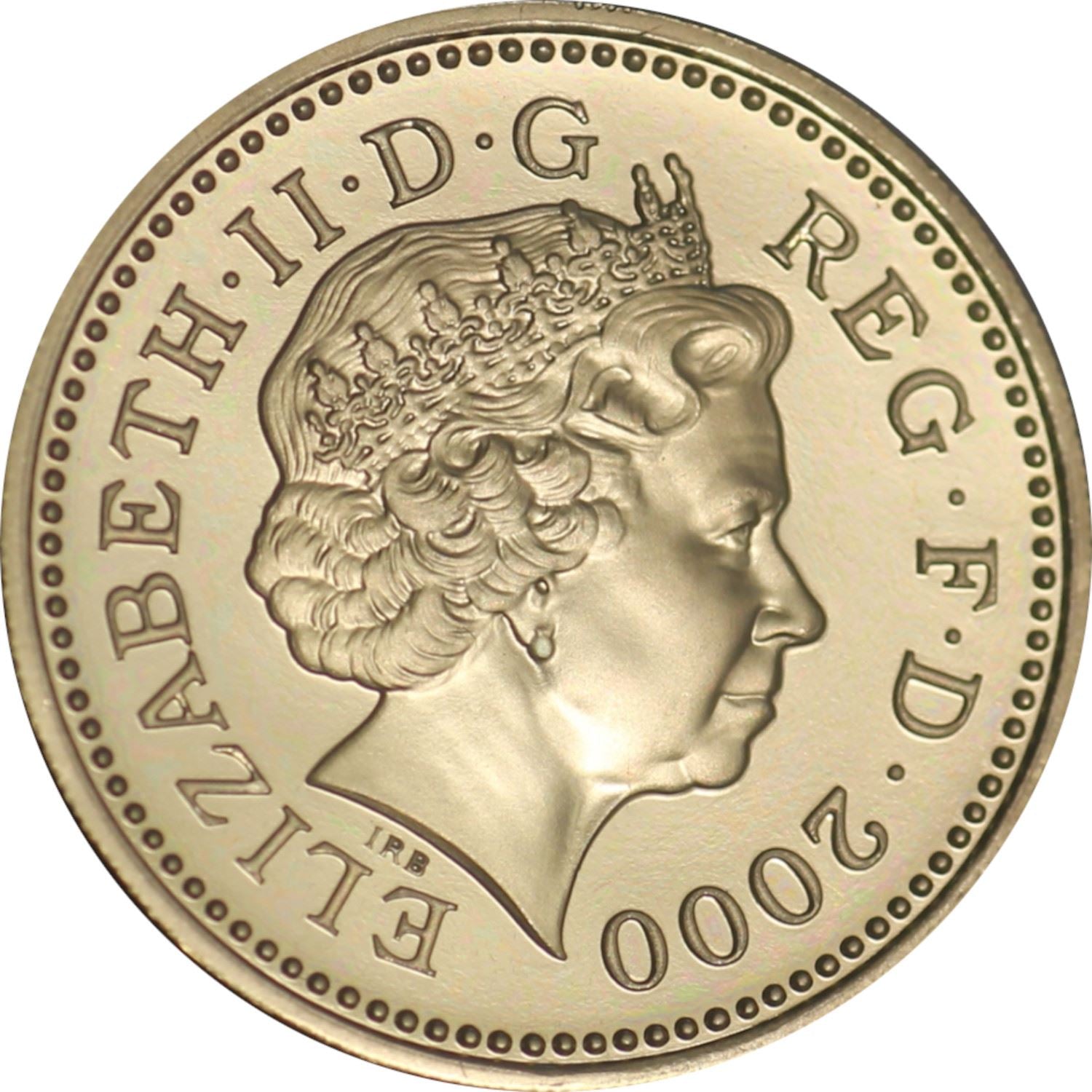 United Kingdom Coin 1 Pound | Elizabeth II 4th portrait | Welsh Dragon | 2000