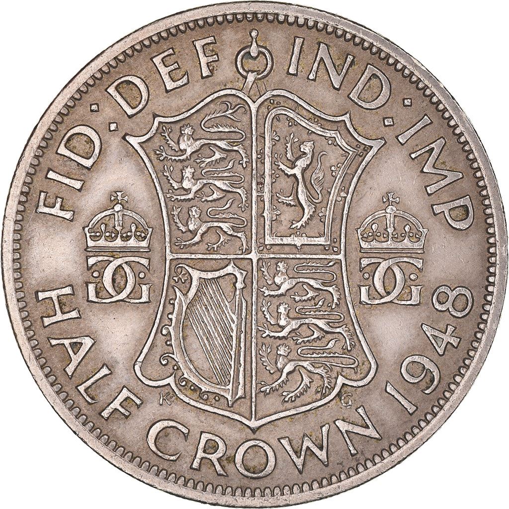 United Kingdom Coin ½ Crown | George VI 2nd type | with 'IND:IMP' | 1947 - 1948