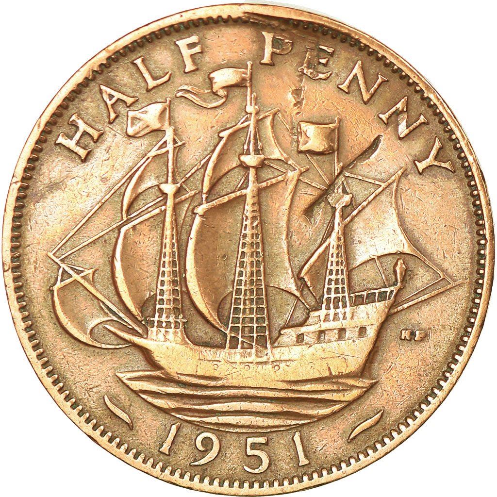 United Kingdom Coin ½ Penny | George VI without 'IND:IMP' | 1949 - 1952