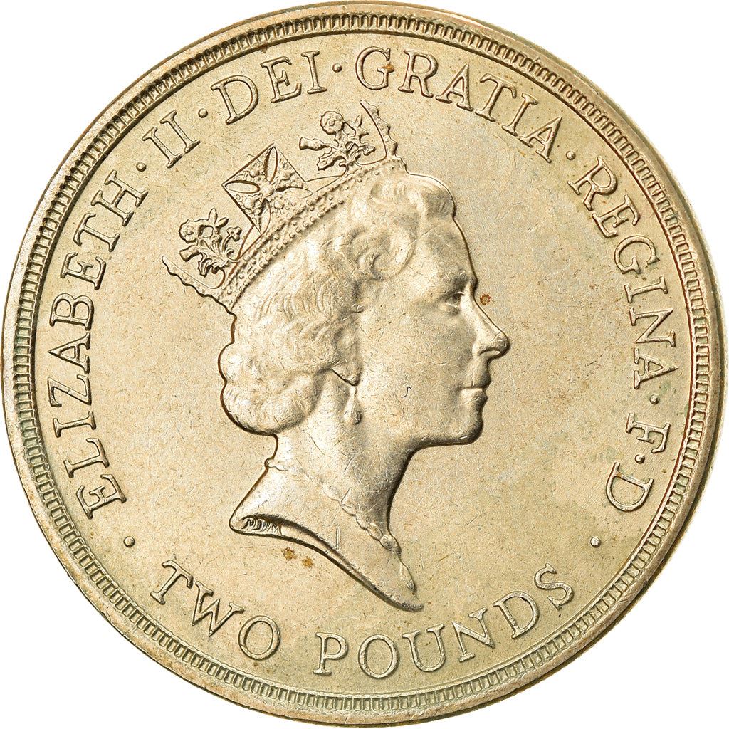 United Kingdom Coin 2 Pounds | Elizabeth II 3rd portrait | Commonwealth Games | 1986