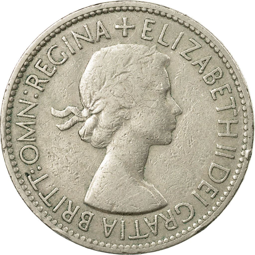 United Kingdom Coin 2 Shillings | Elizabeth II 1st portrait | with 'BRITT:OMN' | 1953