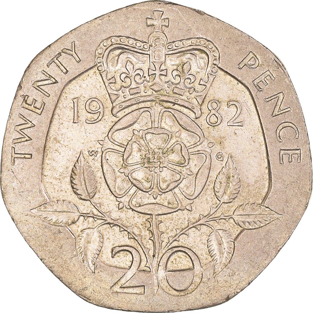 United Kingdom Coin 20 Pence | Elizabeth II 2nd portrait | 1982 - 1984