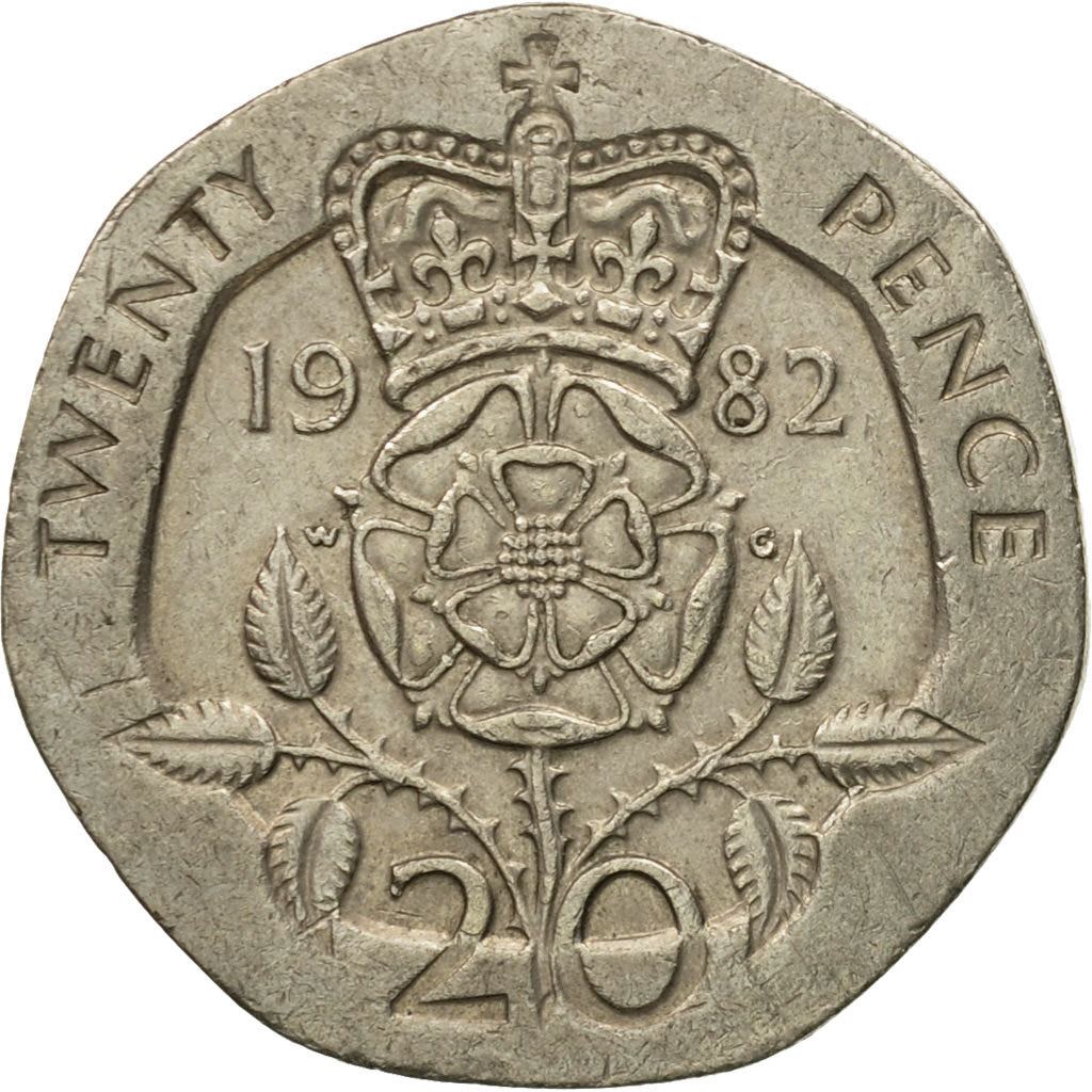 United Kingdom Coin 20 Pence | Elizabeth II 2nd portrait | 1982 - 1984