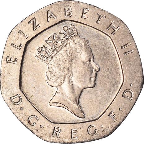 United Kingdom Coin 20 Pence | Elizabeth II 3rd portrait | 1985 - 1997