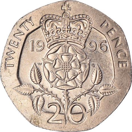 United Kingdom Coin 20 Pence | Elizabeth II 3rd portrait | 1985 - 1997