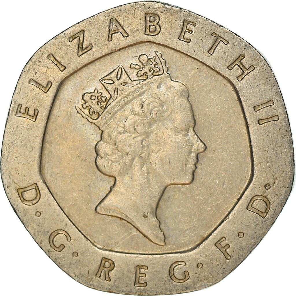 United Kingdom Coin 20 Pence | Elizabeth II 3rd portrait | 1985 - 1997