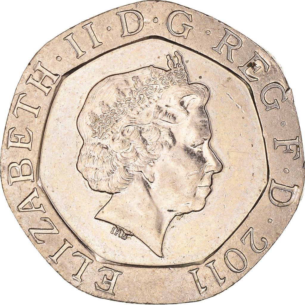 United Kingdom Coin 20 Pence | Elizabeth II 4th portrait | Royal Shield | 2008 - 2015