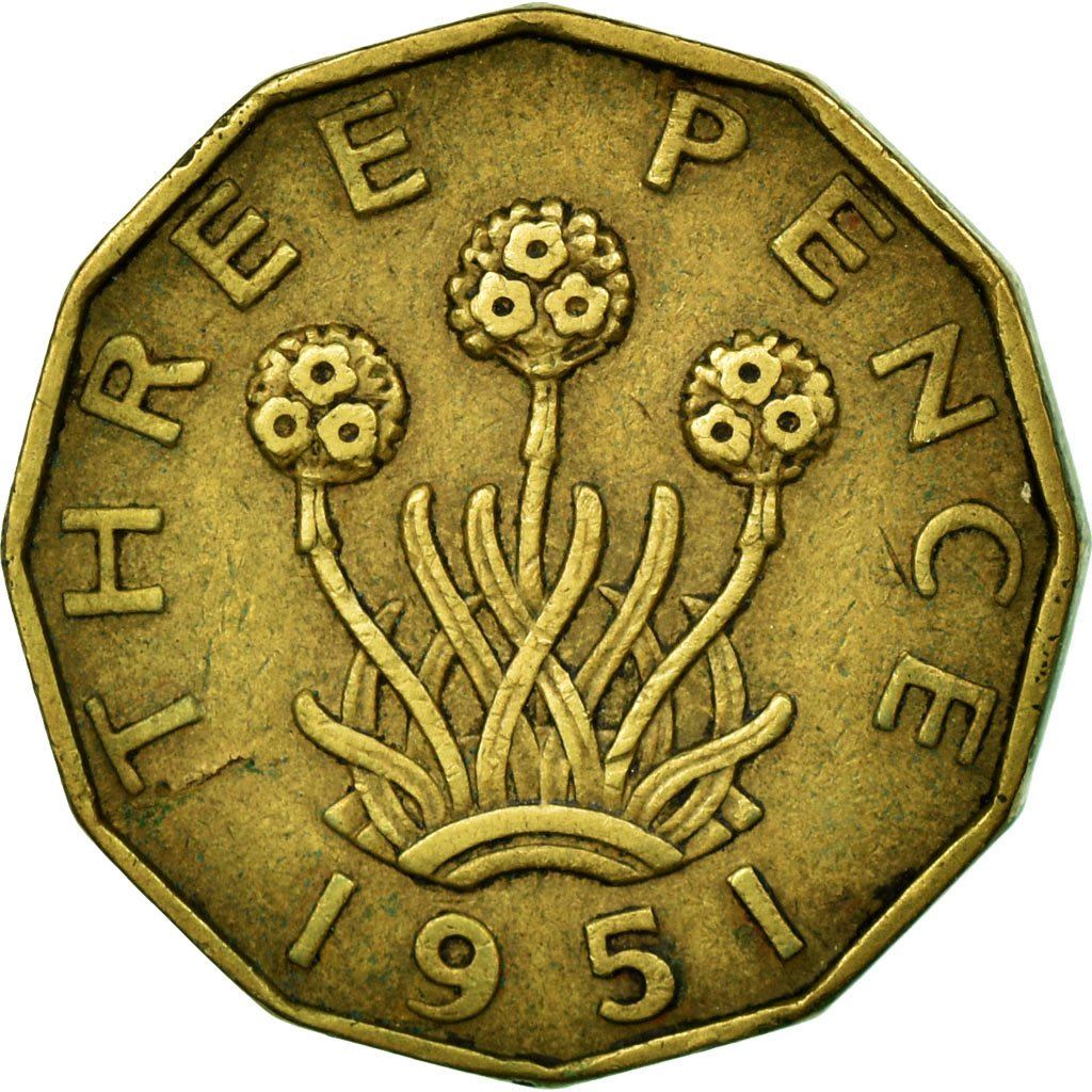 United Kingdom Coin 3 Pence | George VI without 'IND:IMP' | 1949 - 1952