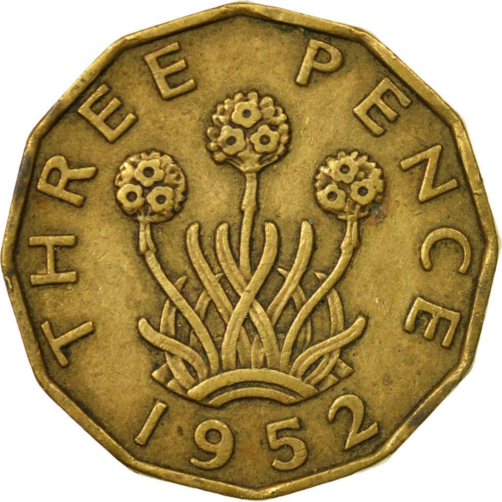 United Kingdom Coin 3 Pence | George VI without 'IND:IMP' | 1949 - 1952