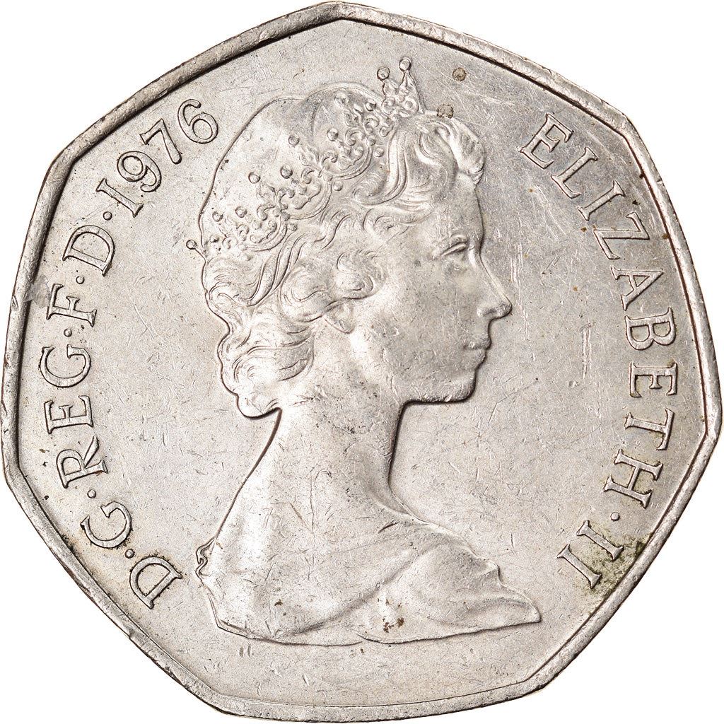 United Kingdom Coin 50 New Pence | Elizabeth II 2nd portrait | 1969 - 1981