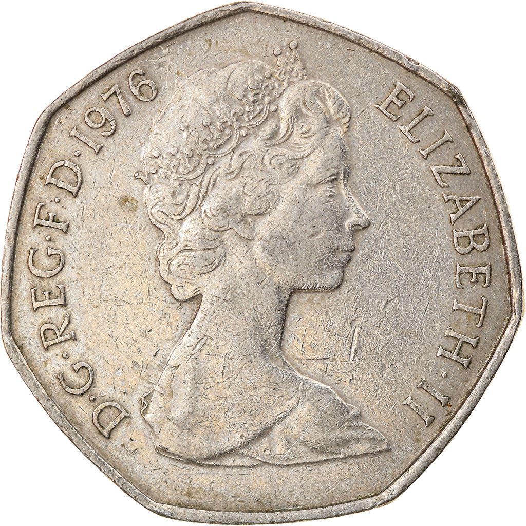 United Kingdom Coin 50 New Pence | Elizabeth II 2nd portrait | 1969 - 1981