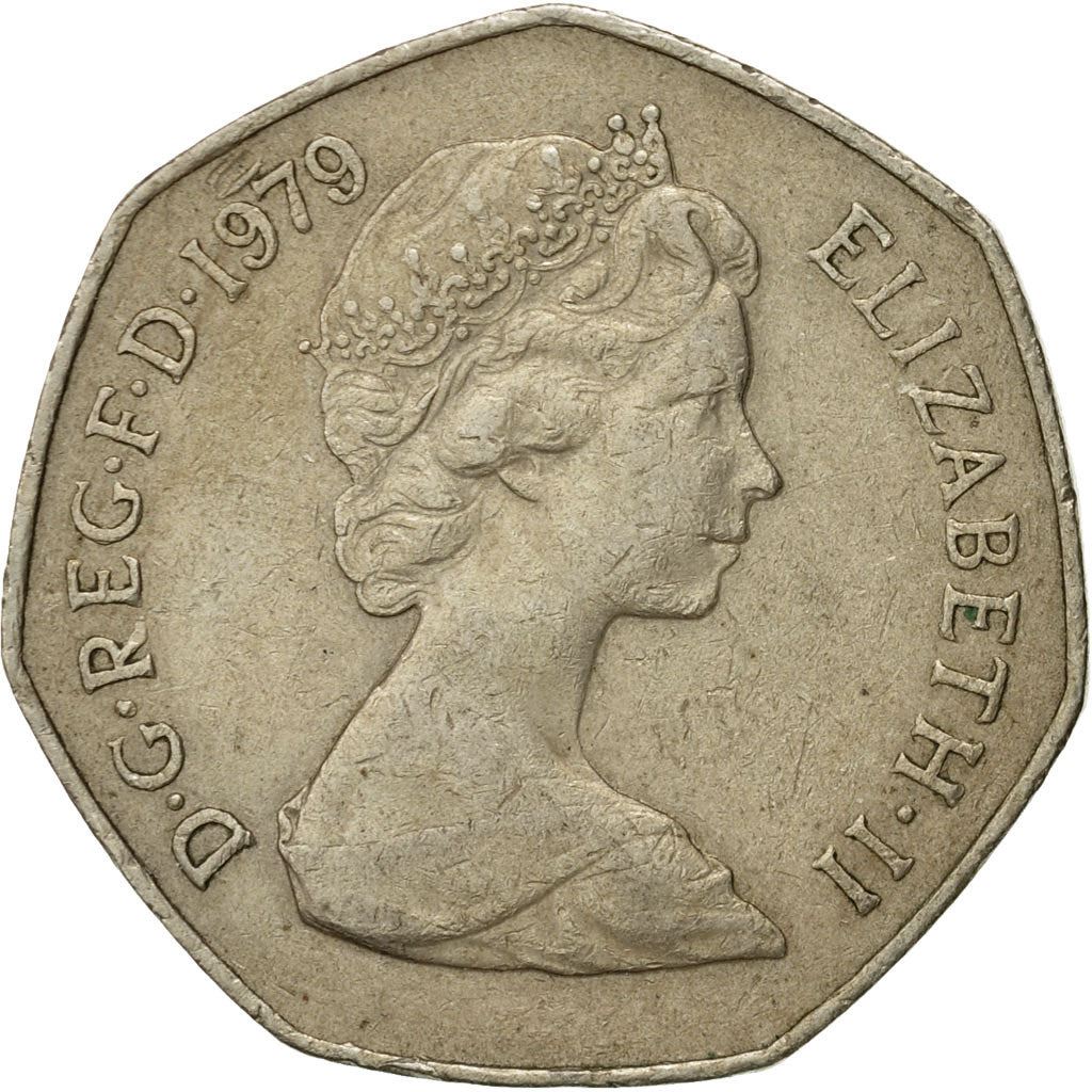 United Kingdom Coin 50 New Pence | Elizabeth II 2nd portrait | 1969 - 1981