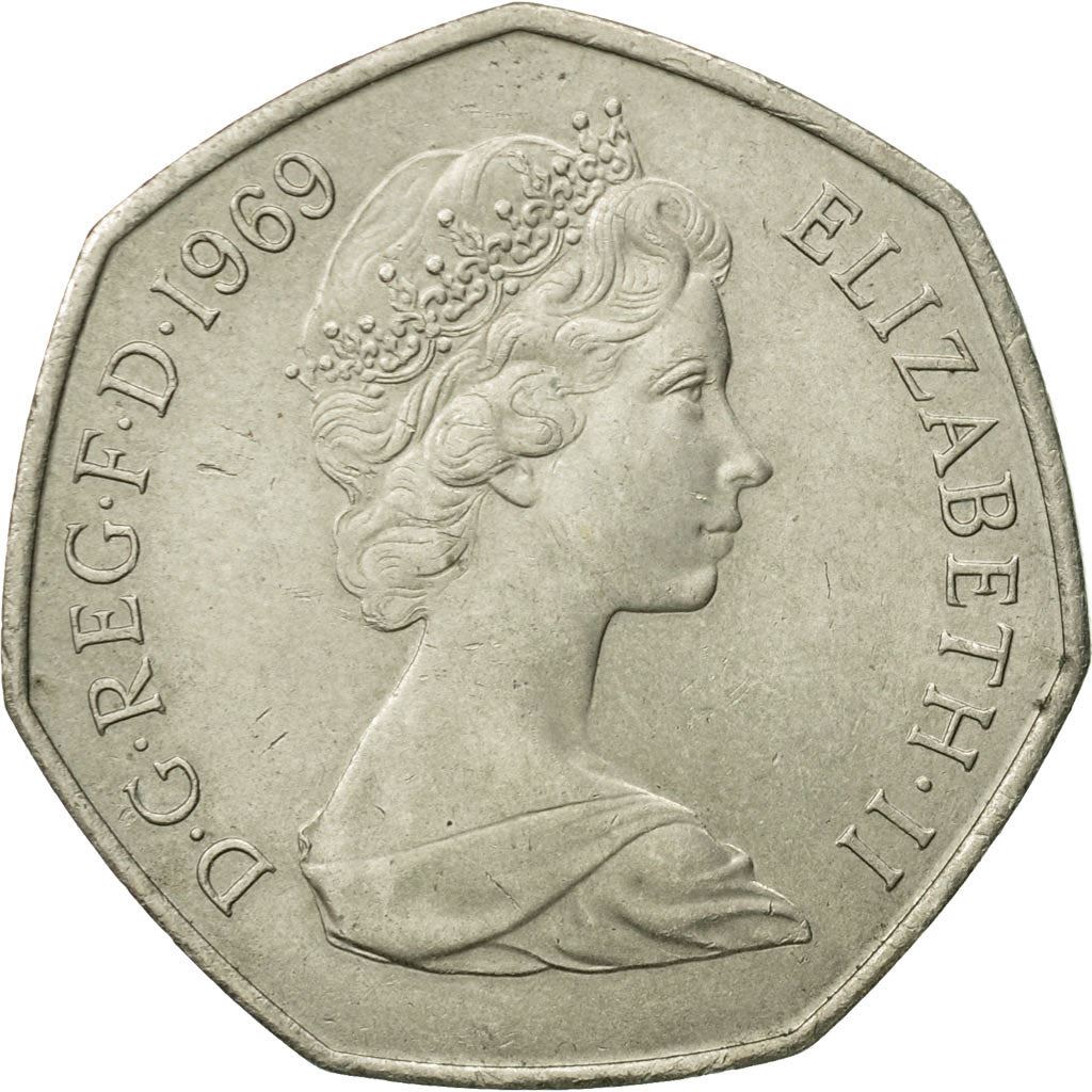 United Kingdom Coin 50 New Pence | Elizabeth II 2nd portrait | 1969 - 1981