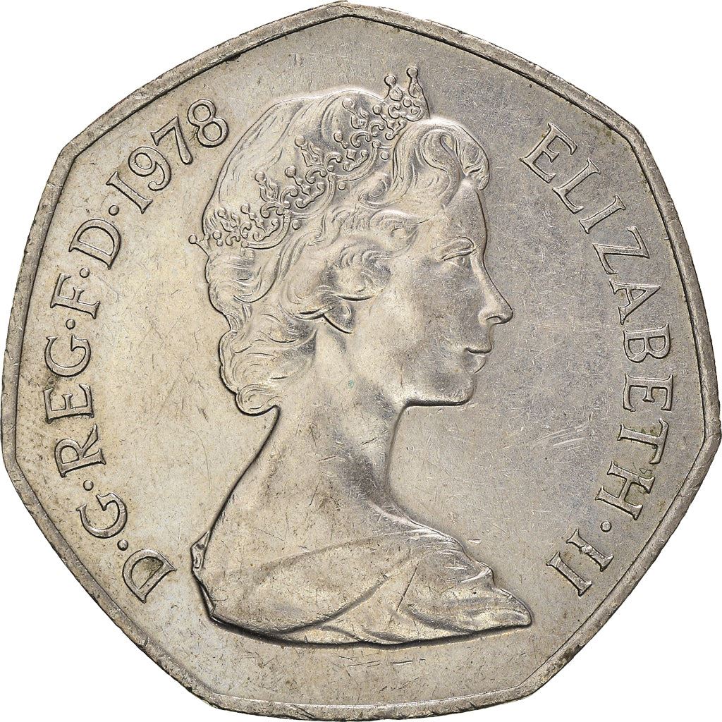 United Kingdom Coin 50 New Pence | Elizabeth II 2nd portrait | 1969 - 1981