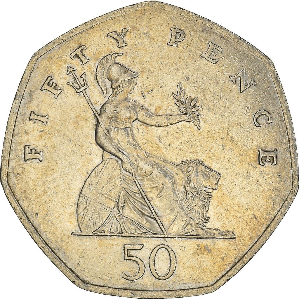 United Kingdom Coin 50 Pence | Elizabeth II 4th portrait | Britannia | 1998 - 2009