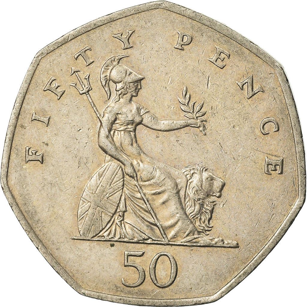 United Kingdom Coin 50 Pence | Elizabeth II 4th portrait | Britannia | 1998 - 2009