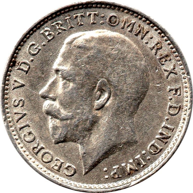 United Kingdom Coin British 3 Pence | George V | KM813 | 1911 - 1920