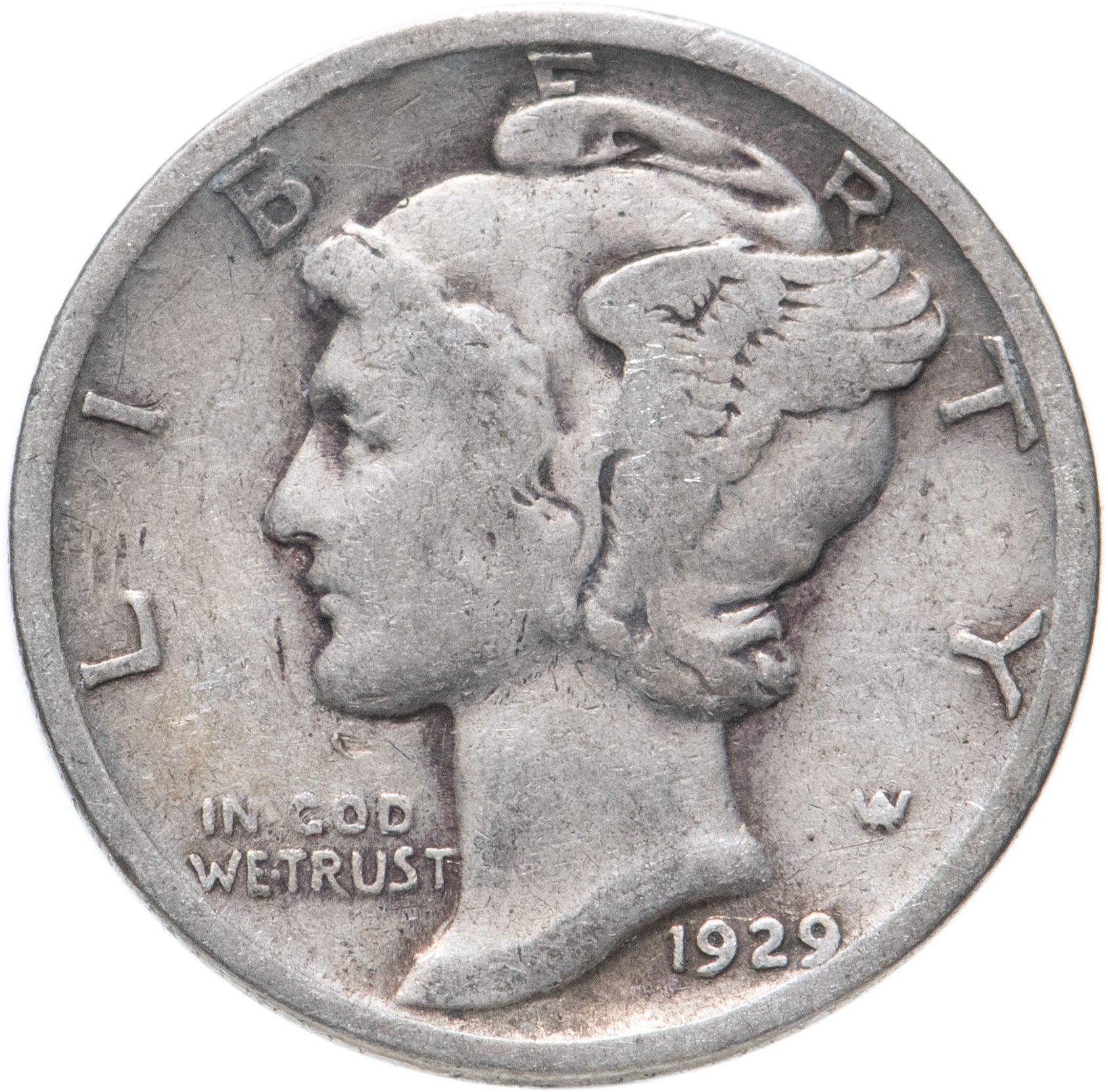 United States | 1 Dime Coin | Lady Liberty | Phrygian cap | KM140 | 1916 - 1945