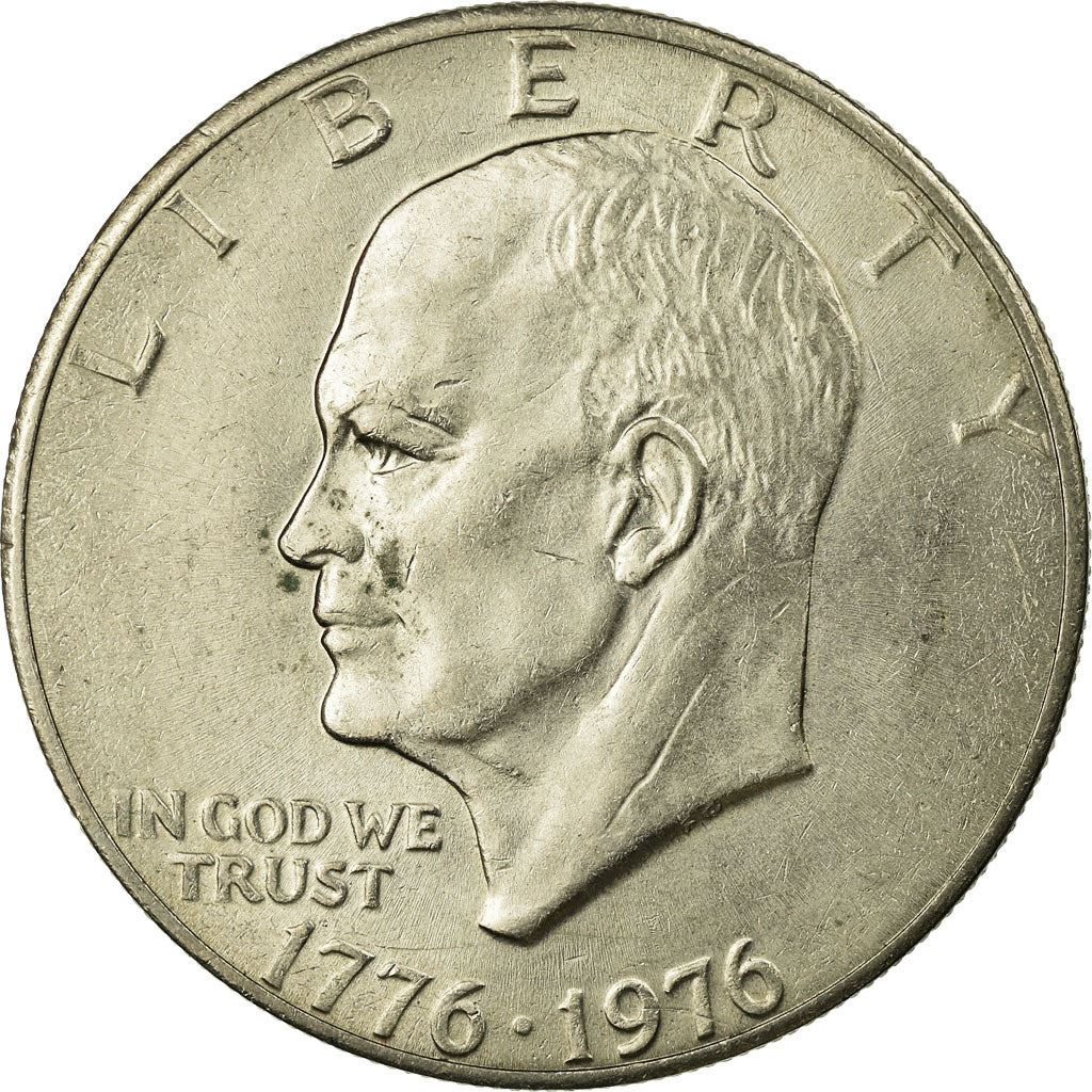 United States | 1 Dollar Coin | Liberty Bell | Moon | Dwight D. Eisenhower | KM206 | 1976