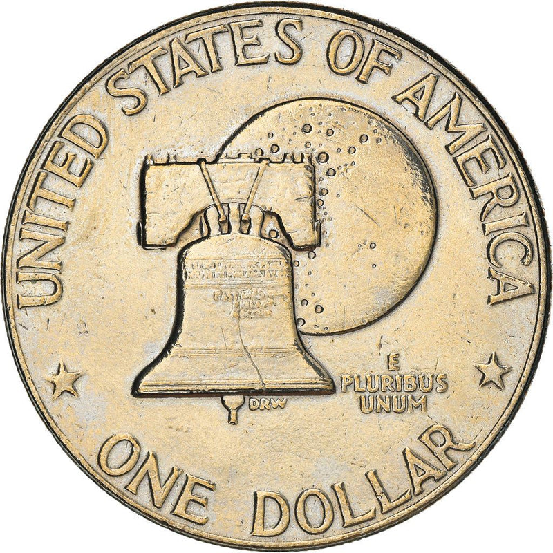 United States | 1 Dollar Coin | Liberty Bell | Moon | Dwight D. Eisenh
