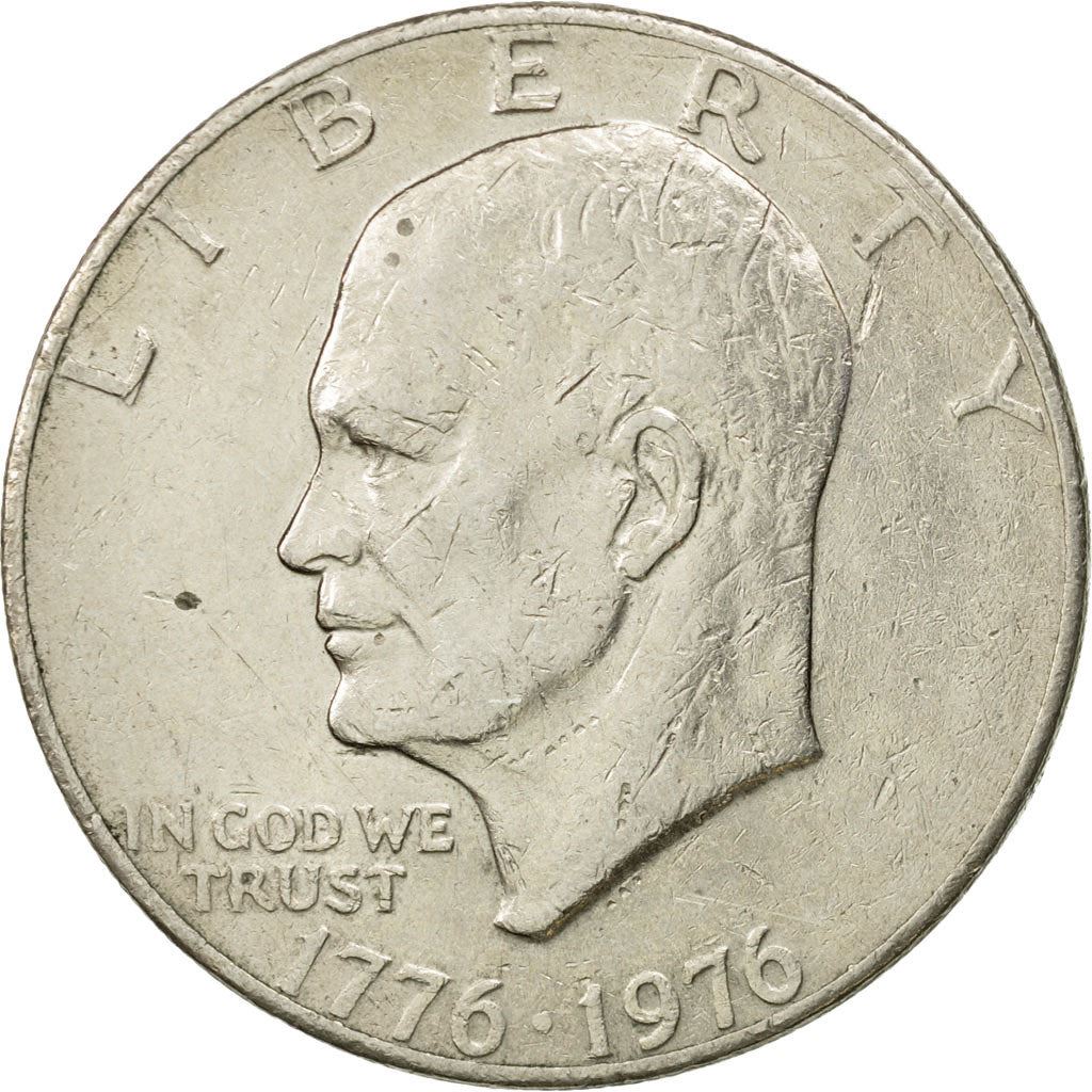 United States | 1 Dollar Coin | Liberty Bell | Moon | Dwight D. Eisenhower | KM206 | 1976