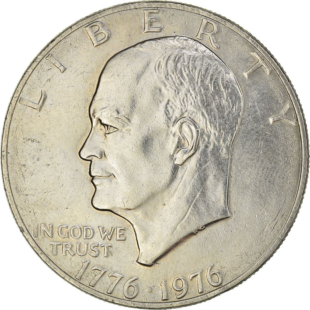 United States | 1 Dollar Coin | Liberty Bell | Moon | Dwight D. Eisenhower | KM206 | 1976