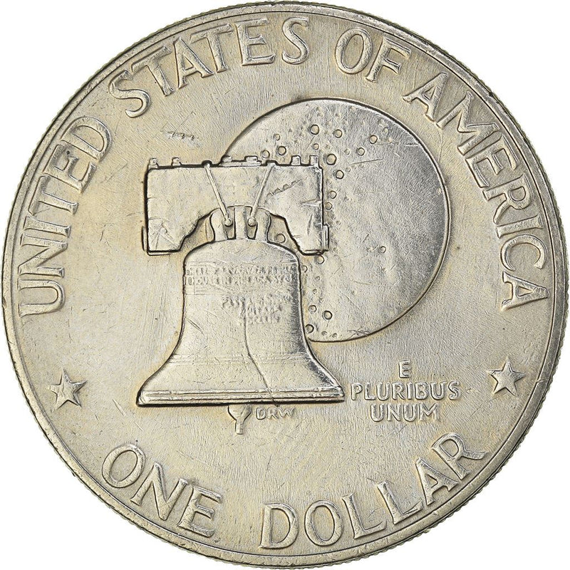 United States | 1 Dollar Coin | Liberty Bell | Moon | Dwight D. Eisenh