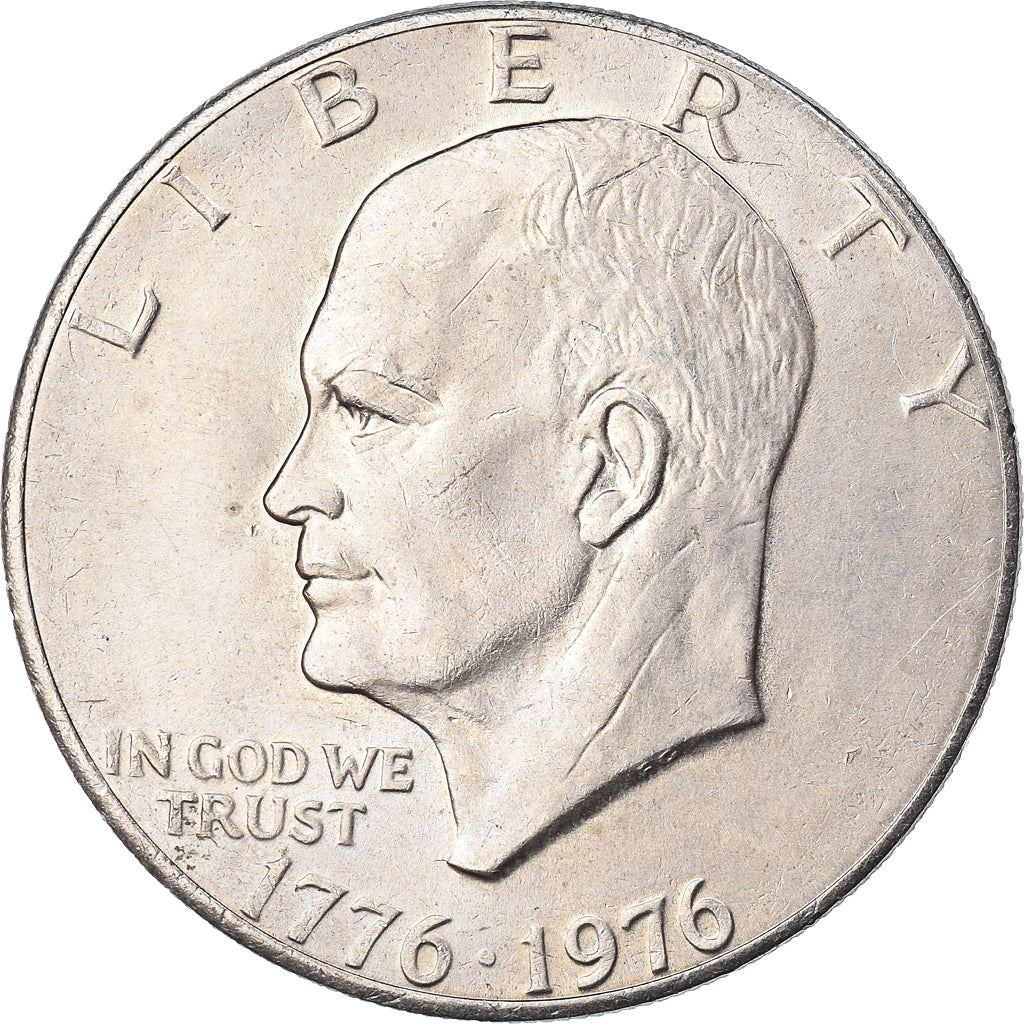 United States | 1 Dollar Coin | Liberty Bell | Moon | Dwight D. Eisenhower | KM206 | 1976