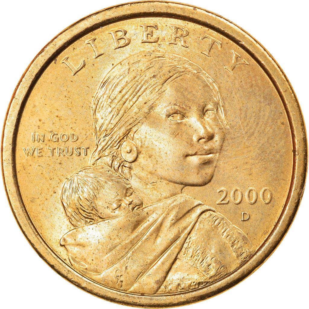 United States | 1 Dollar Coin | Sacagawea | Jean Baptiste Charbonneau | Eagle | KM310 | 2000 - 2008