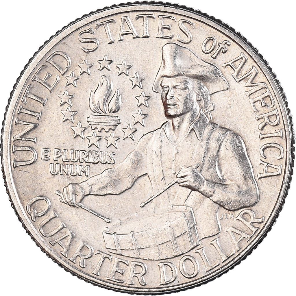 United States | 1/4 Dollar Coin | George Washington | Drummer | Torch | KM204 | 1976