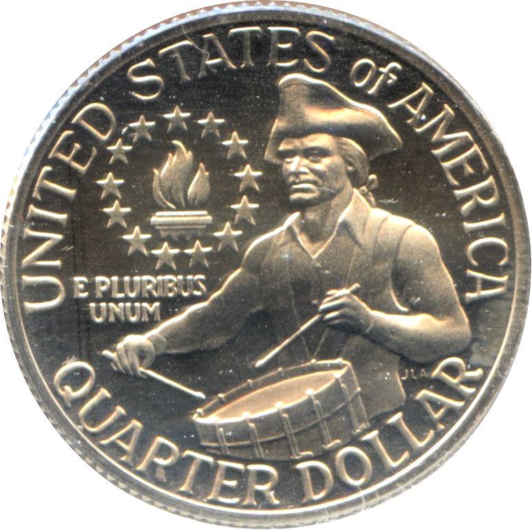 United States | 1/4 Dollar Coin | George Washington | Drummer | Torch | KM204 | 1976