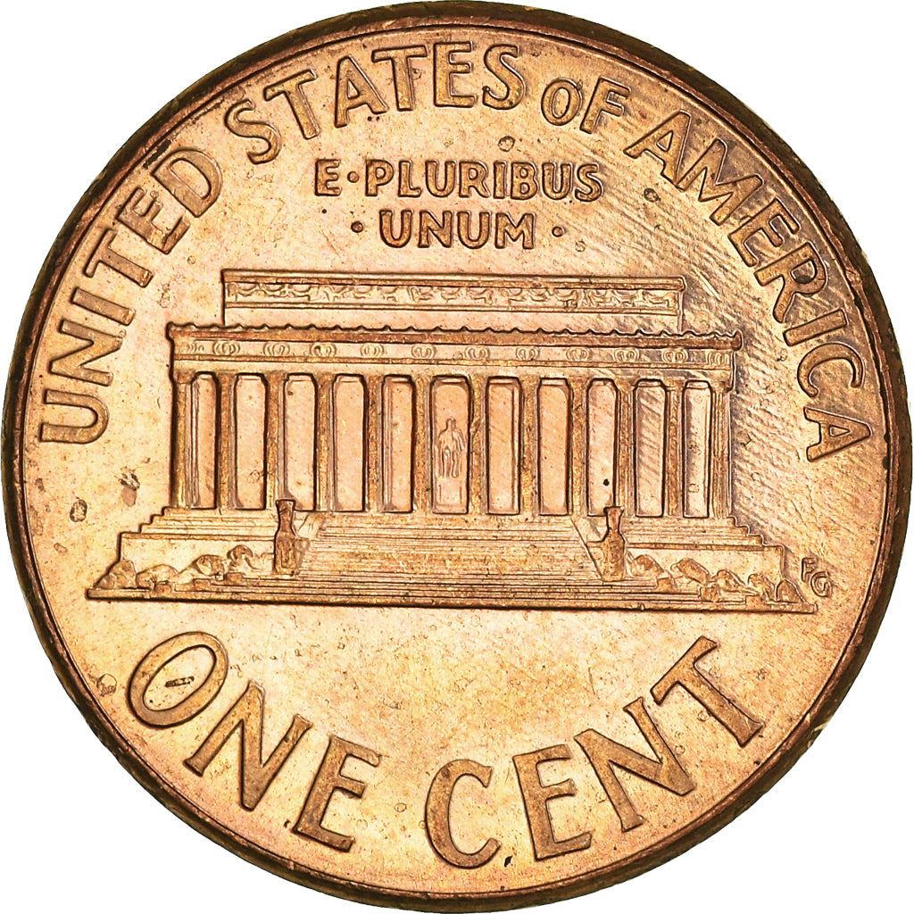 United States | American 1 Cent Coin | Lincoln Memorial | KM201b | 1983 - 2008